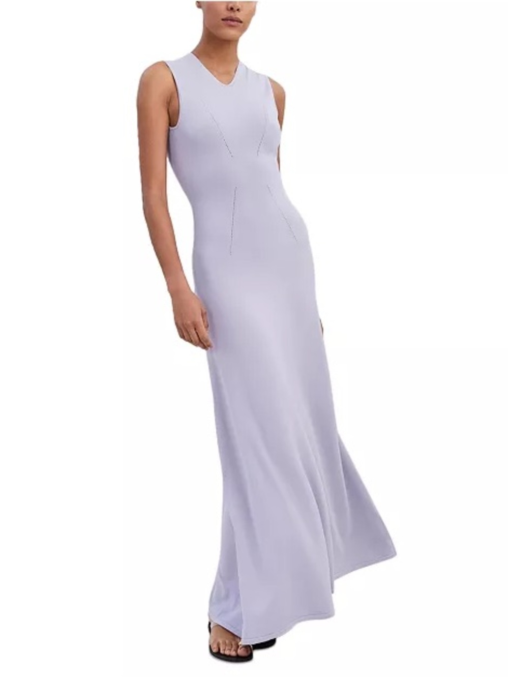 SOLID & STRIPED Lavender Sleeveless V-Neck Maxi Dress